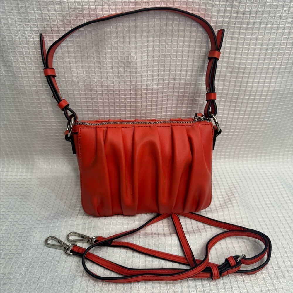 Tahari Vibrant Red/Orange Crossbody Bag